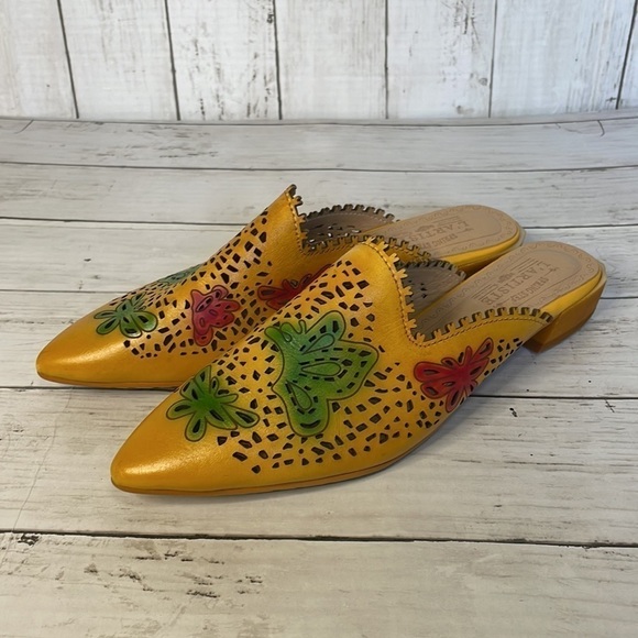 L'Artiste By Spring Step Handpainted Leather Galatina Mule - Picture 2 of 12